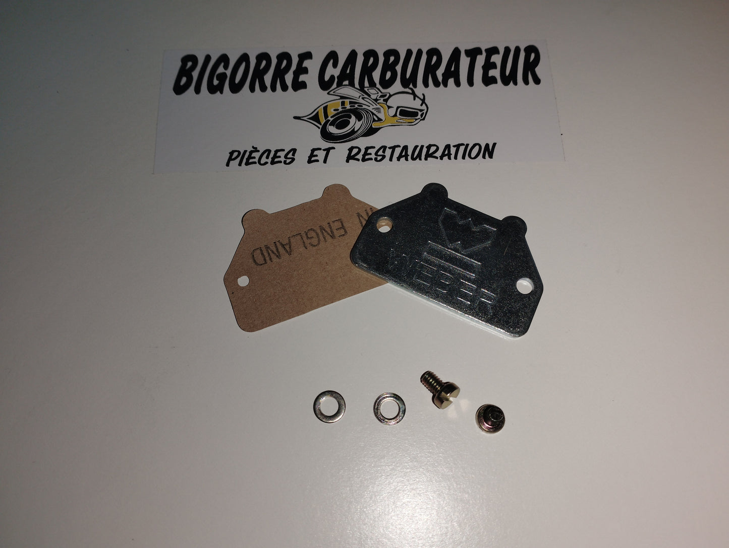 Plaque et joint Starter WEBER gravé DCOE DCNF IDF