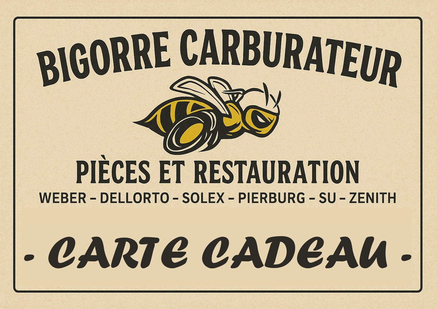 Carte-cadeau Bigorre Carburateur